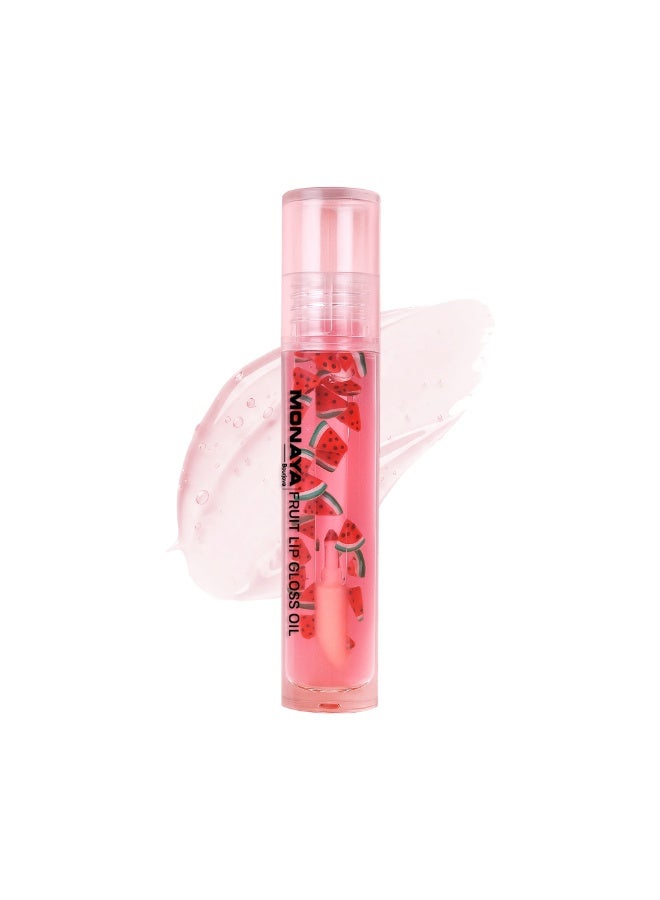 Monaya LO002 Fruit Lip Gloss, Natural Glossy Finish, Nourishing Lip Oil for Soft & Shiny Lips, Hydrating, Non-Sticky, Long-Lasting Moisture, Fruity Scent Lip Care - Image 2